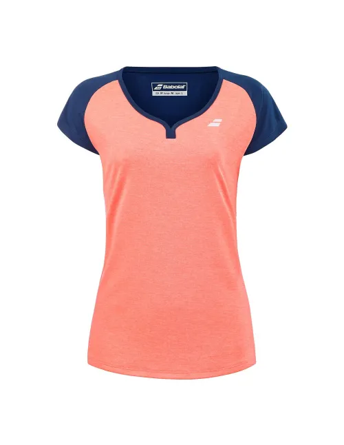 Camiseta Babolat Play Cap Coral Mujer | Ofertas de pádel
